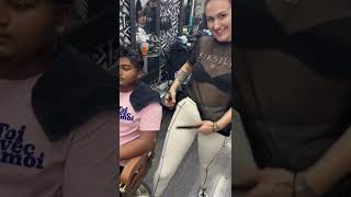 sexy lady barber in the world 😍👌🥰❤️ #hair #hairstyle