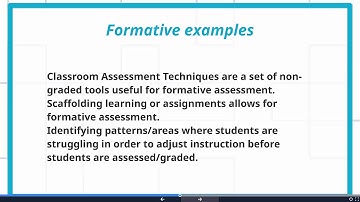 Formative vs Summative Assessment