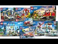 All lego city 2023 polise  fire set compilationcollection speed build review