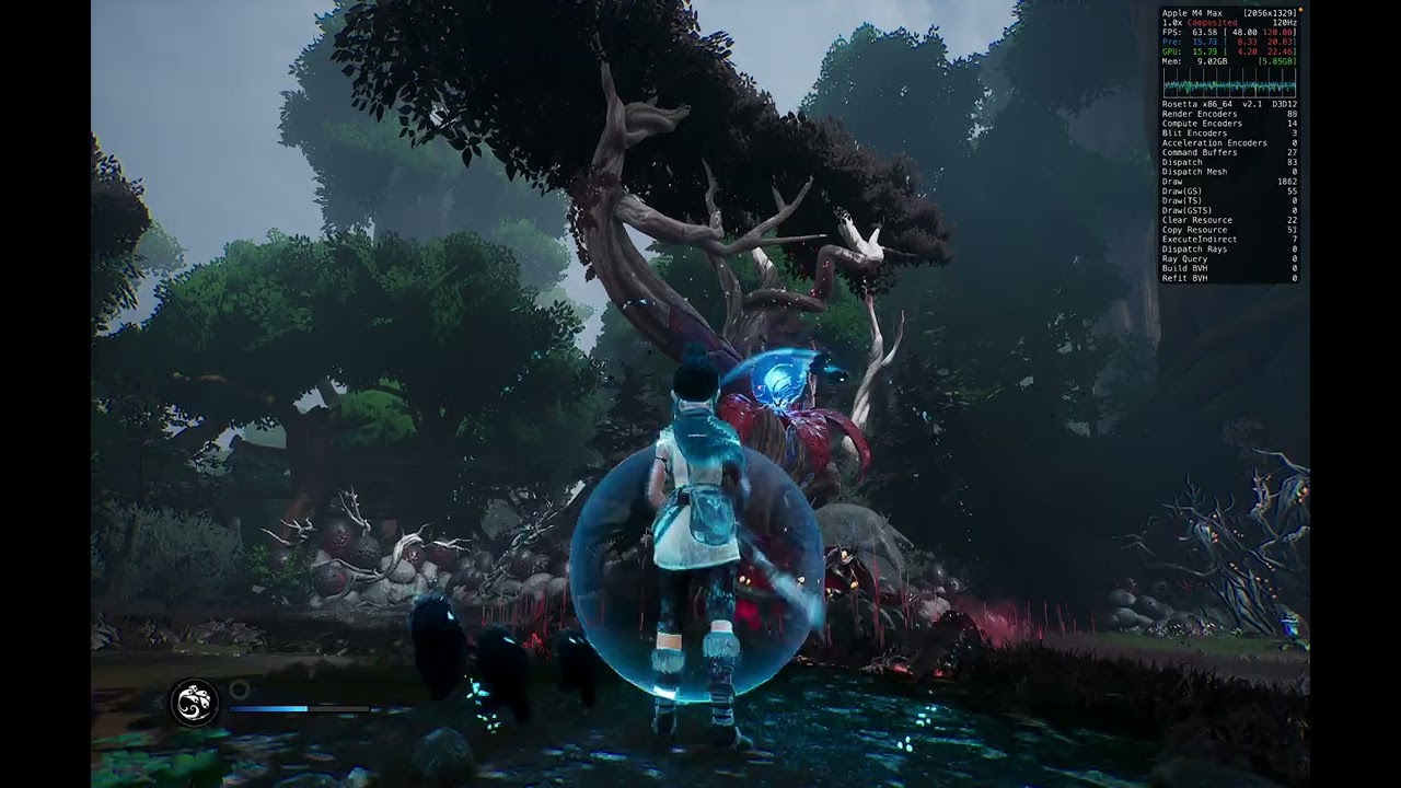 Kena Bridge of Spirits Crossover preview 20250507 M4 Max 60 fps Ultra settings