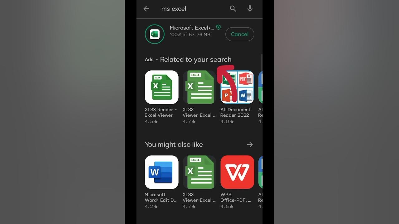 How to download ms excel in mobile youtube