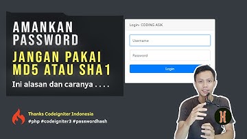 Cara Menggunakan Password Hash di Php Codeigniter 3