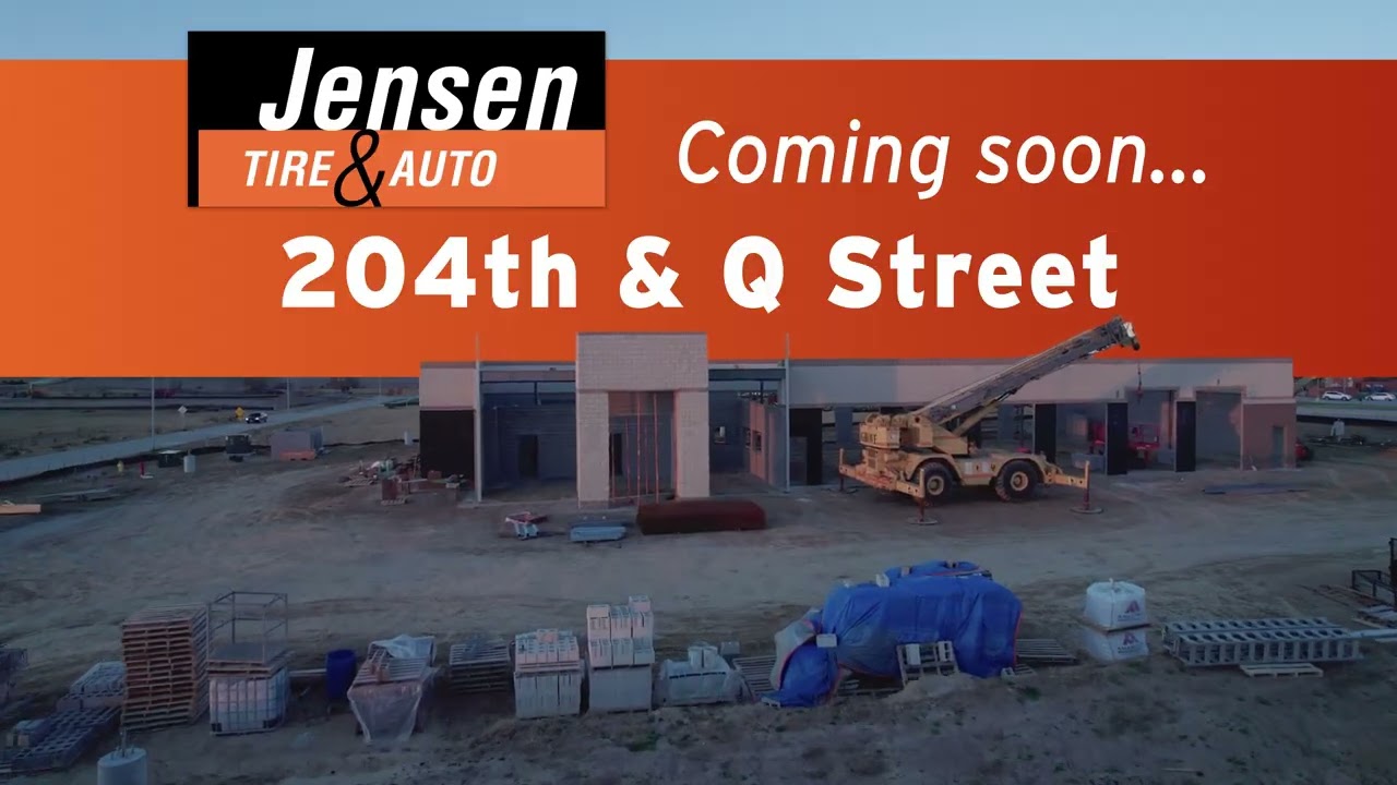 Drone Tour: New Jensen Tire & Auto – 204th & Q | Opening Q1 2026 in Elkhorn