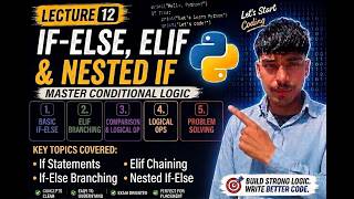 If-Else, Elif & Nested If important questions in Python | Lecture 12 | Master Conditional Logic 🐍
