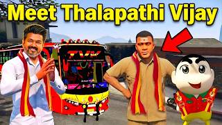 Shinchan & Franklin Meet TVK Thalapathy Vijay in GTA 5 😱🔥 | Tamil Mod Gameplay | GTA Rajesh