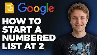 How to Start a Numbered List at 2 in Google Slides (Step by Step)