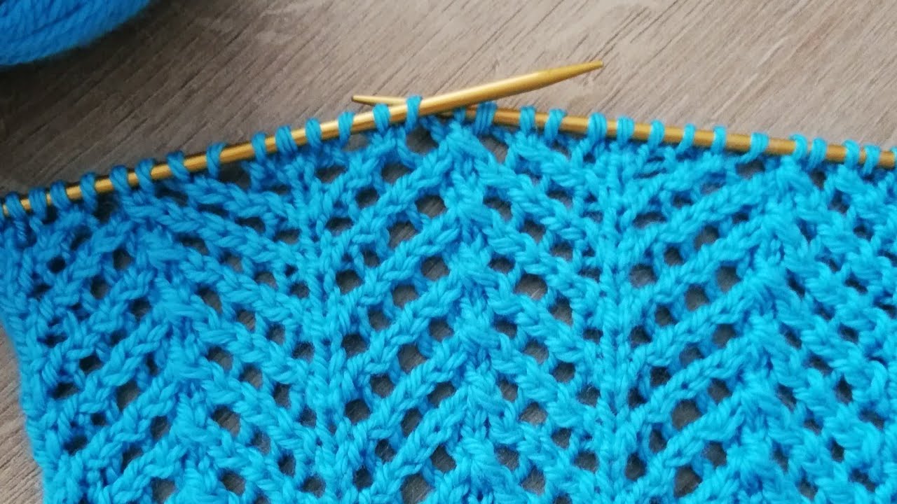 Ajurlu zikzak çok kolay iki şiş örgü modeli 🎉knitting crochet