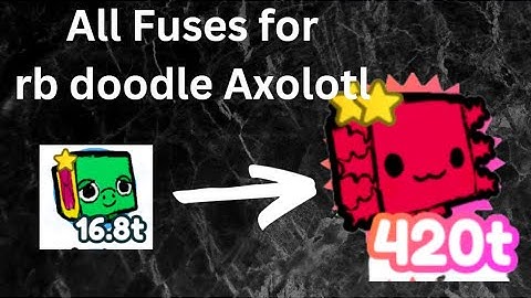 All fuses for a rainbow doodle axolotl