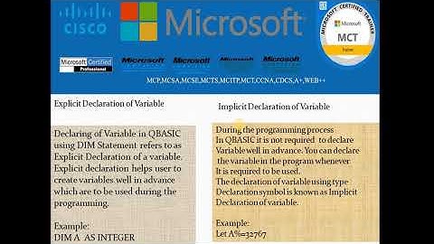 03-Declaration of Variable in QBASIC