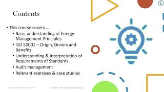 ISO 50001:2018 Internal auditor training course content