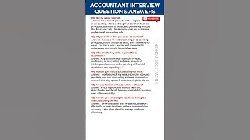 Accountant Interview Questions and Answers | Accounting Job Interview Questions