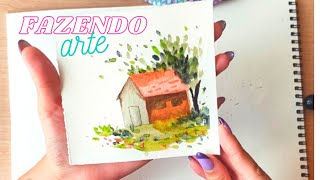 ASMR - Pintando em aquarela com sussurros e sons de pincéis