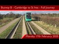 Stagecoach Busway B - Cambridge to St Ives P&R Full Journey (incl Histon Diversion)