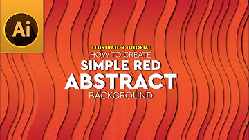 Create Simple Red Abstract Background Design in Adobe Illustrator