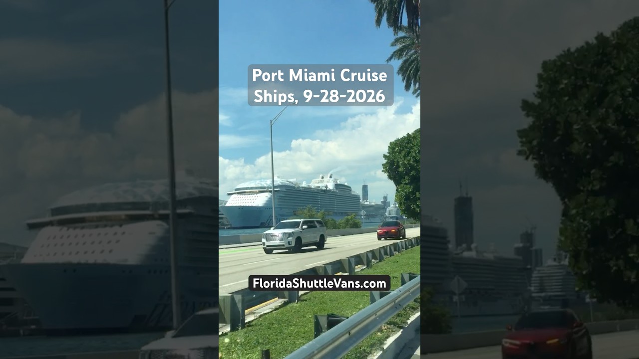 Port Miami Cruise Ships 9-28-26 #portmiamishuttles
