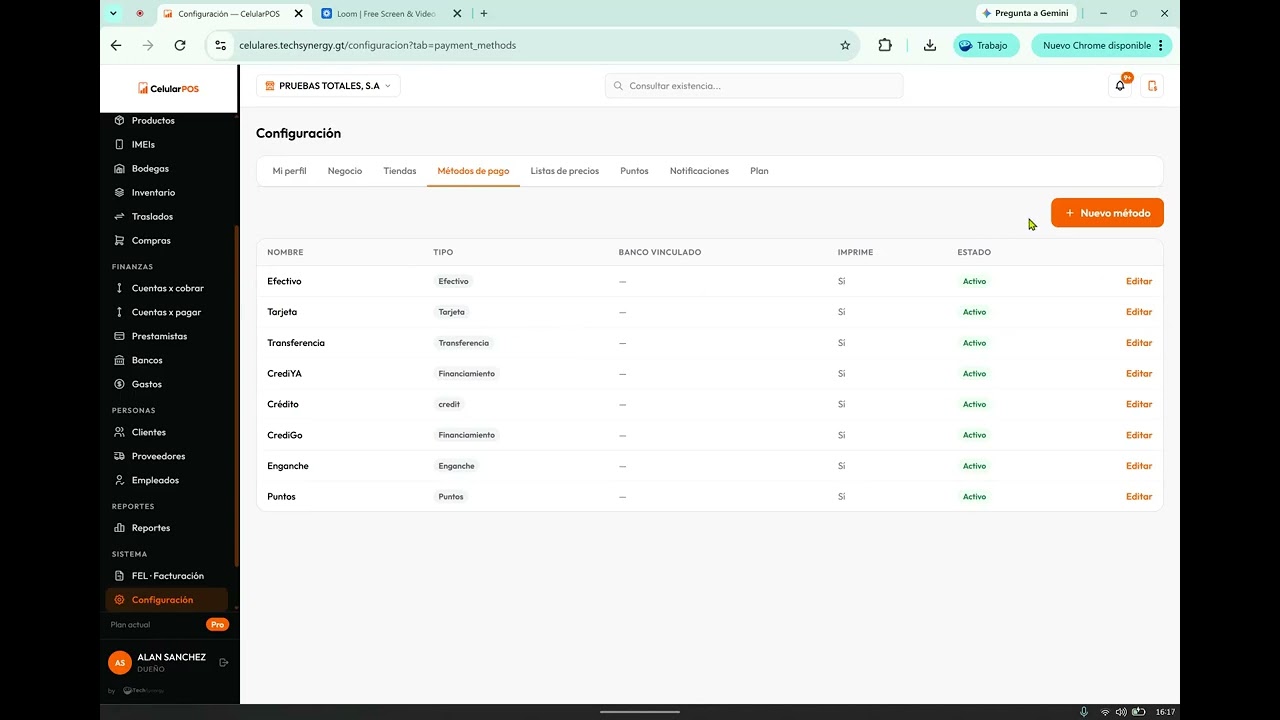 Vista previa: Configuración