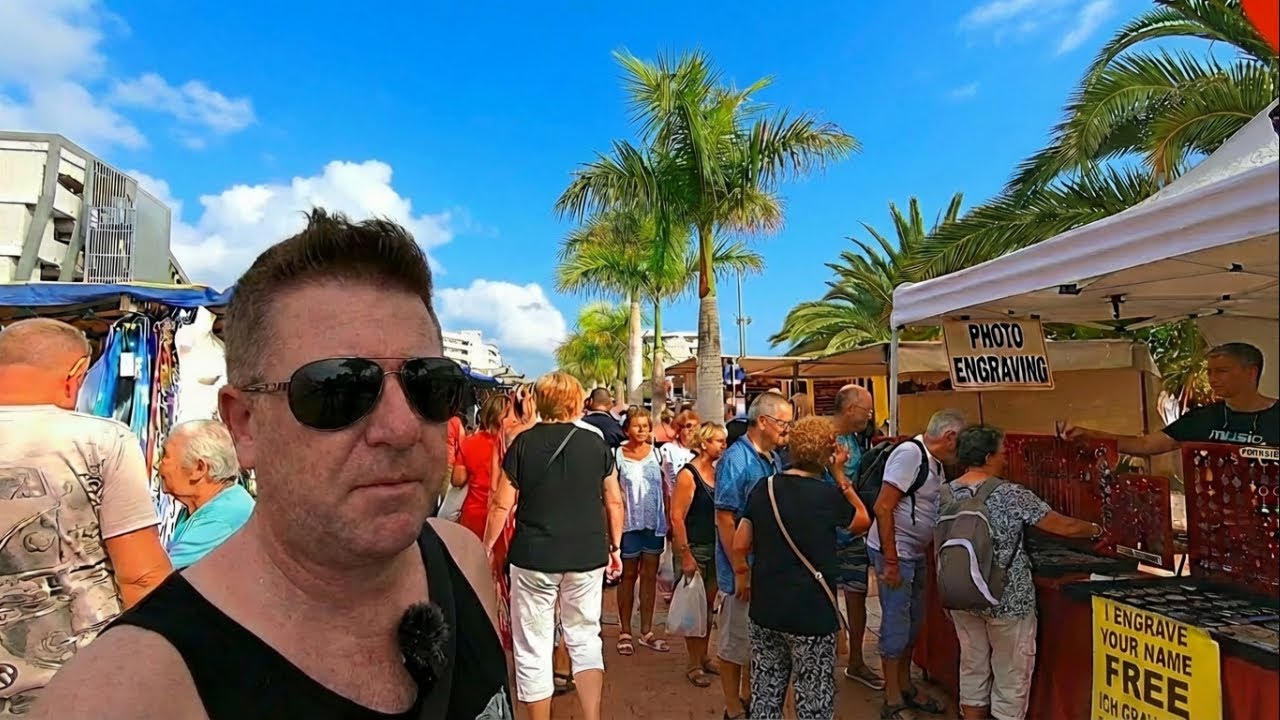 Market & Promenade Playa Del Inglés Gran Canaria 4K