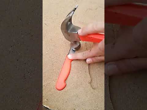 كيف تصنع سكين اسهل طريقه لصناعة السكاكين من صهر المعادن وصبها على الرمال