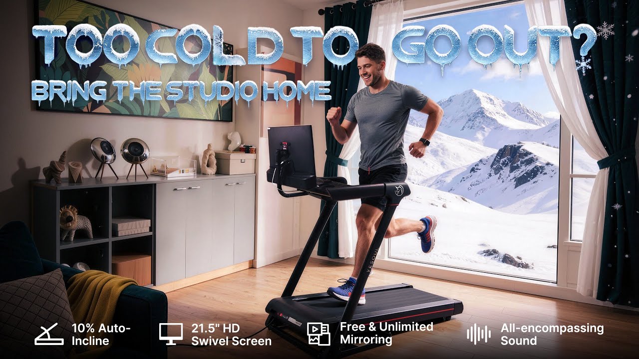 YESOUL FITNESS — Yesoul Screen Treadmill — Free & Unlimited Mirroring (YouTube video ad)