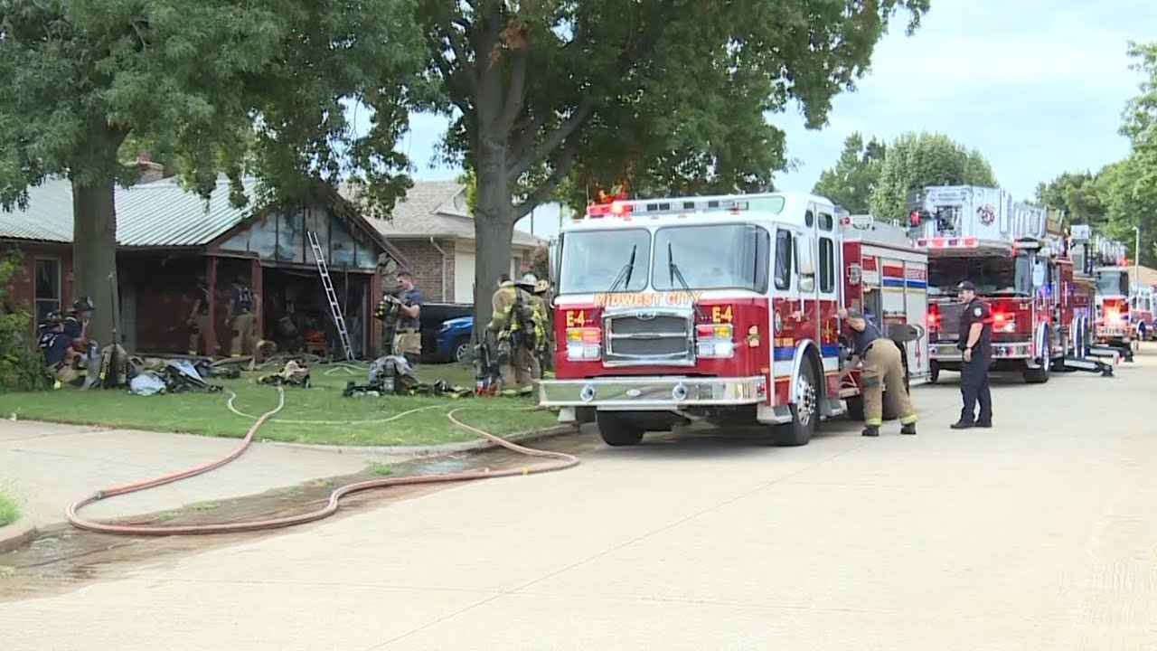 Woman taken to hospital after trying to save pets from Midwest City ...