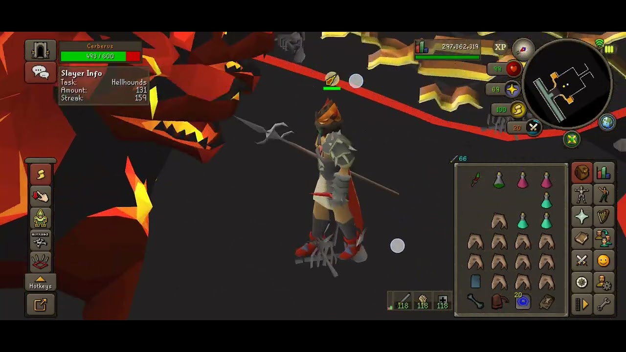 Cerberus on Mobile OSRS