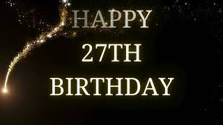 Happy 27th Birthday Background Banner | Find Your Age, Birthday Video Backdrop for Celebrations