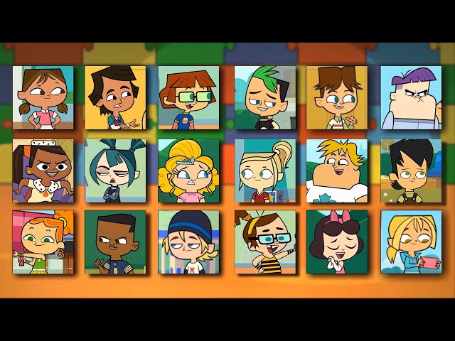 Total Drama Seasons 1-3 elimination order/Drama Total temporadas 1-3 orden  de eliminación. 