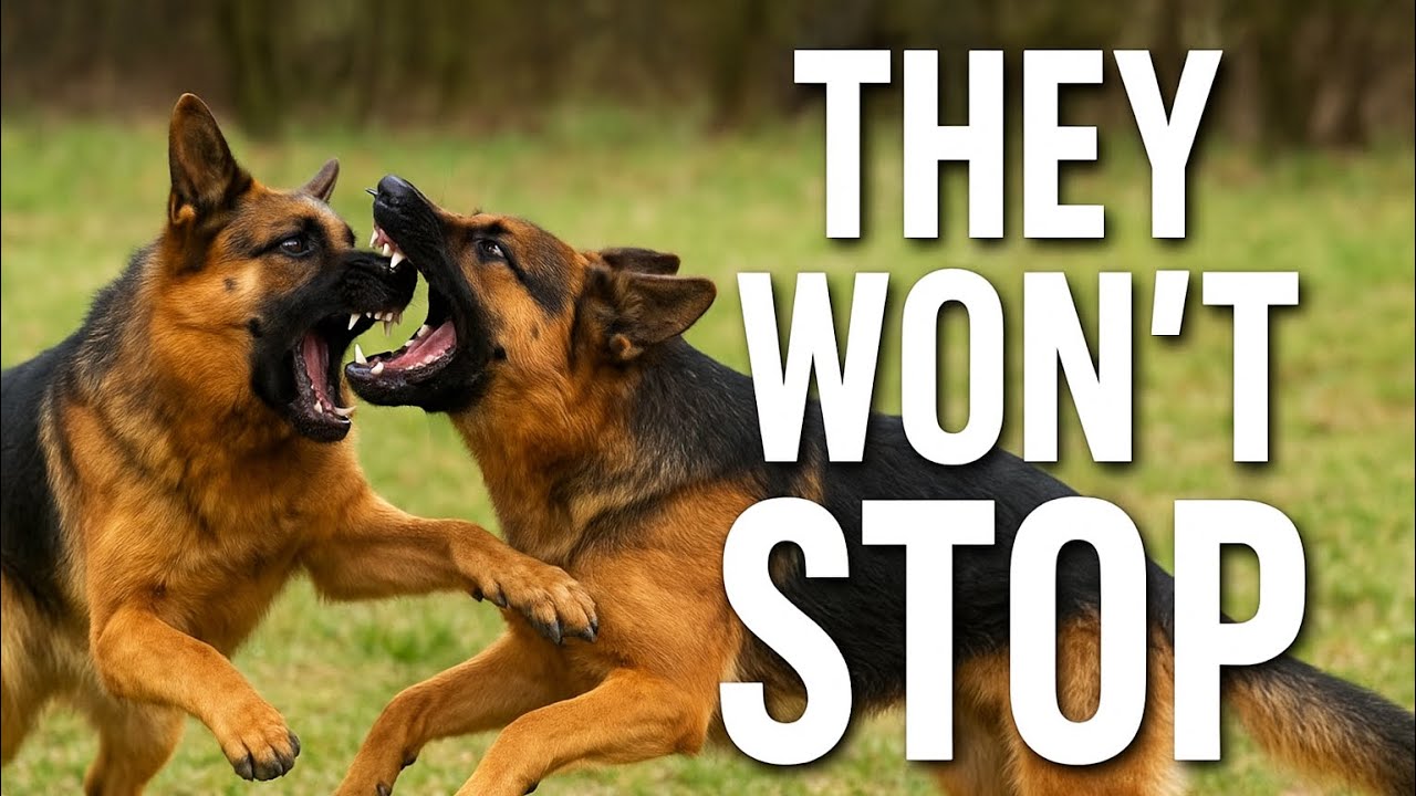 German Shepherds Fighting - We make it stop