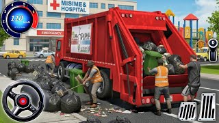 Garbage Trash Truck Realistic Simulator 3D - City Road Garbage Dumper Truck Games - Android GamePlay screenshot 2