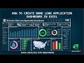 How to create Loan Application Dashboard in Excel Step-by-Step 2025