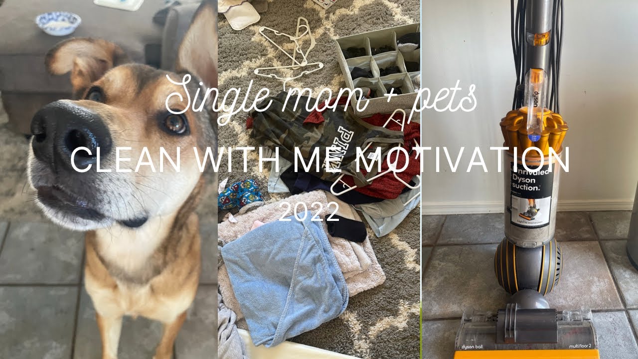 🧼* SIMPLE* CLEAN W/ ME MOTIVATION |SINGLE MOM|+PETS 🐶 