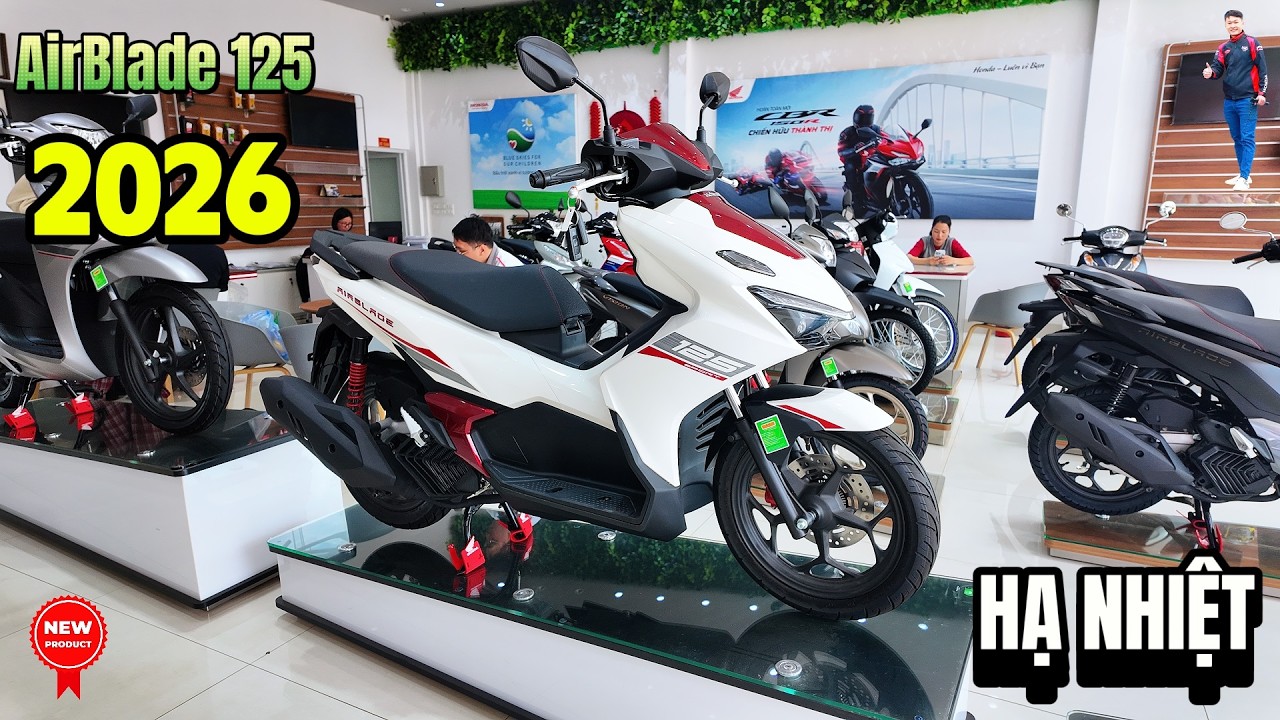 “HẠ NHIỆT” AIRBLADE 125 2026 ABS TRẮNG ĐỎ ĐEN ▶ 47-52 triệu 1 em AIRBLADE 125 2026 🔴 TOP 5 ĐAM MÊ