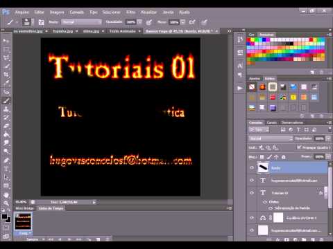 Curso de Photoshop CS6- Aula 28 - Banner de Fogo