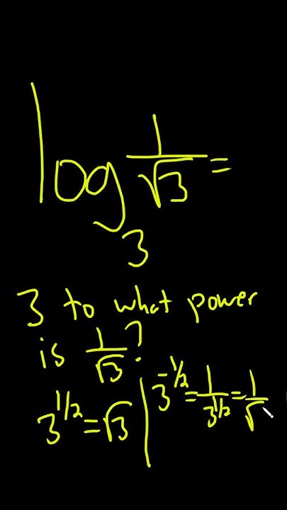 Learn How To Compute The Value Of A Logarithm Log Base 3 Of 1 sqrt 3 learn-how-to-compute-the-value-of-a-logarithm-log-base-3-of-1-sqrt-3