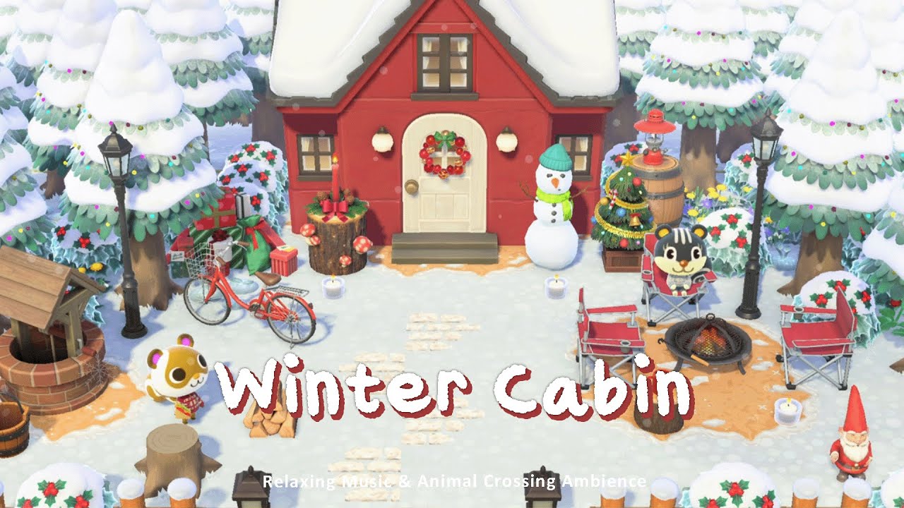 Winter Cabin ❄️ Soft and Calm Winter Jazz for Studying & Reading | Animal Crossing Ambience
