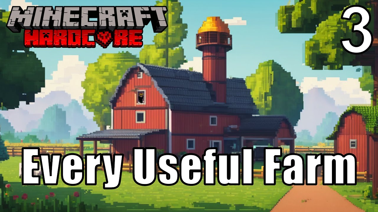 I Built The Most Useful farms In Minecraft Hardcore - YouTube