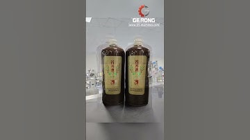 Semi automatic wine round bottle rolling lableing machine testing video
