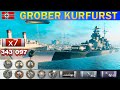 ✔ Лучший бой Линкора "Grober Kurfurst" X уровень Германия | [ WoWS ] World of WarShips REPLAYS