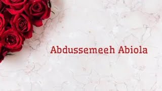 Nikah Between Rodiah And Abdussemeeh