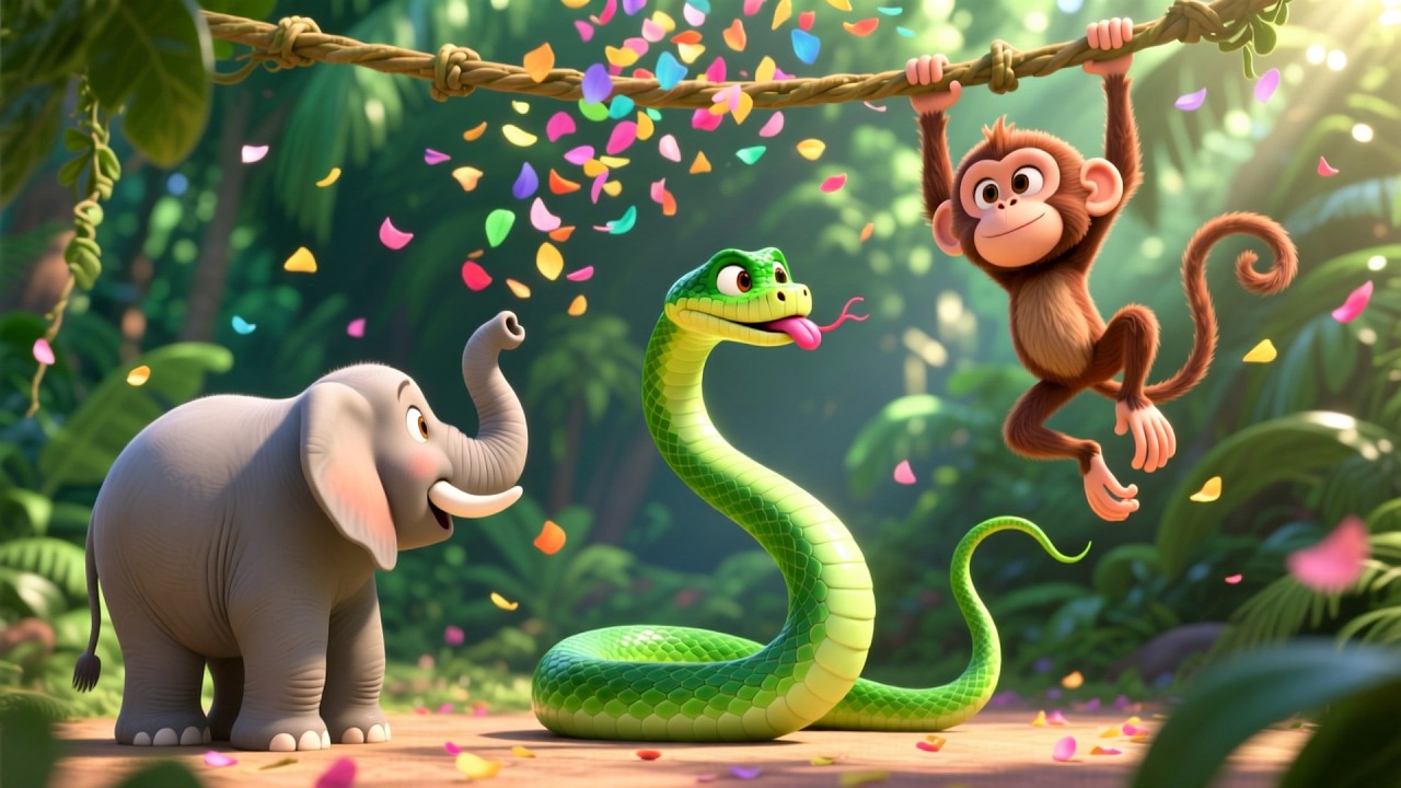 Sammy Snake Jungle Dance 🐍🌴 | Fun Animal Dance Song for Kids | Baby Jungle Adventure