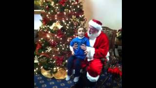 Noah meeting Santa kirtland afb