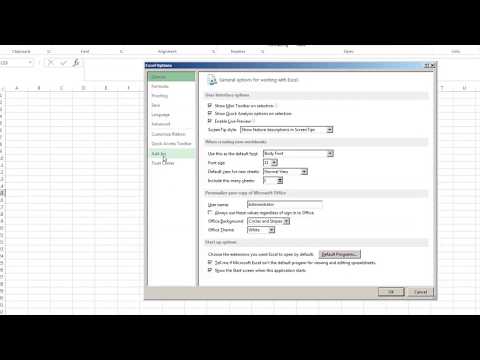 Loading Data Analysis Toolpak to Excel