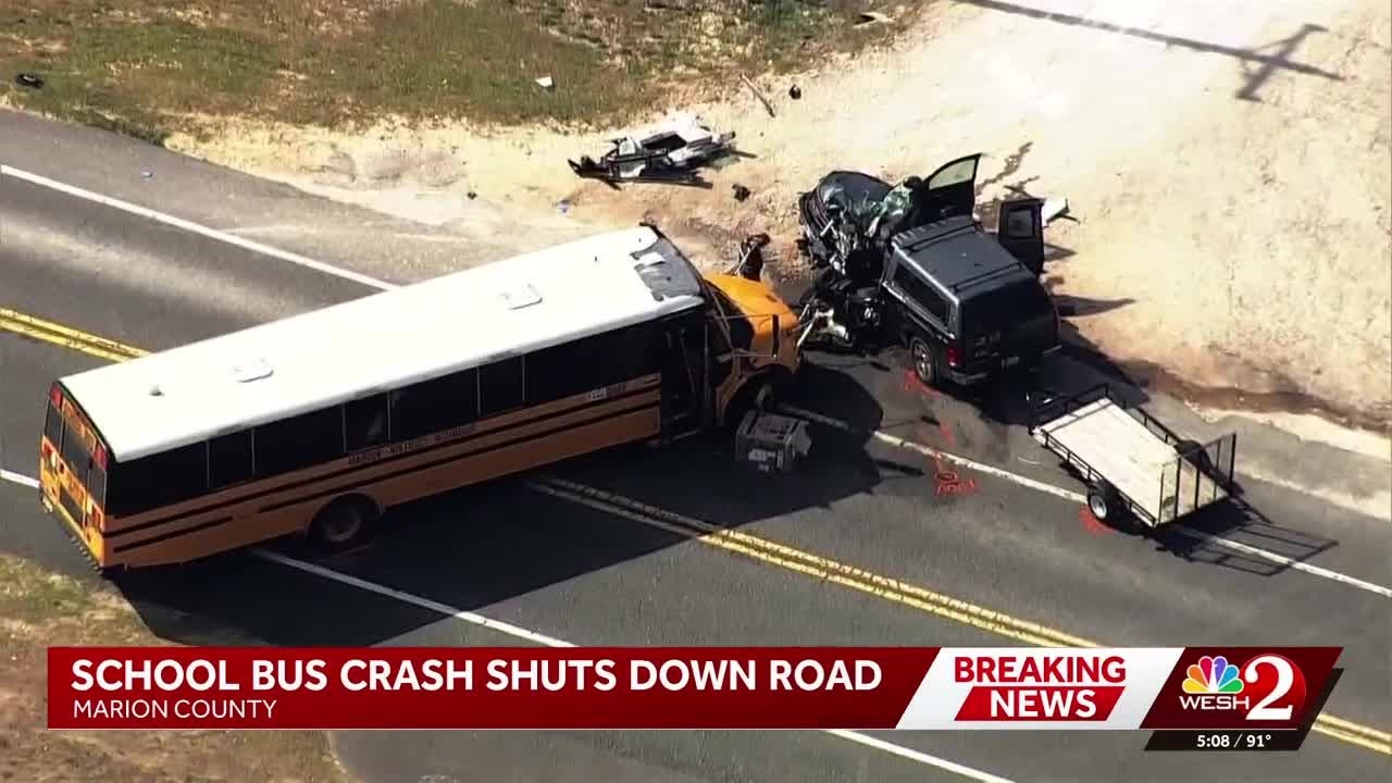 Injuries reported in Marion County school bus crash with pickup truck ...