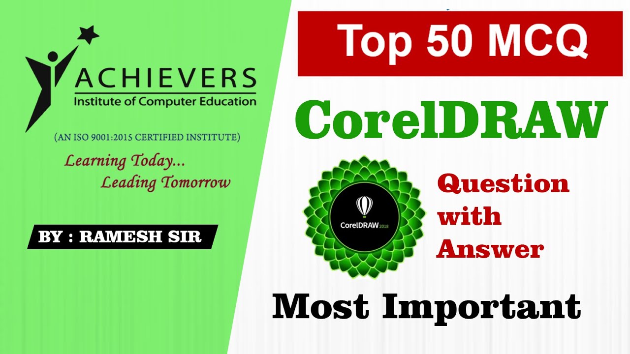 CorelDRAW MCQ with Answer Achievers Institute CORELDRAW YouTube