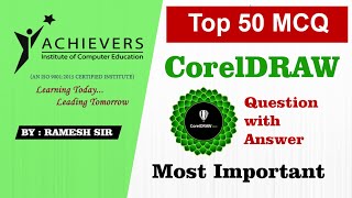 CorelDRAW MCQ with Answer | Achievers Institute | CORELDRAW screenshot 3