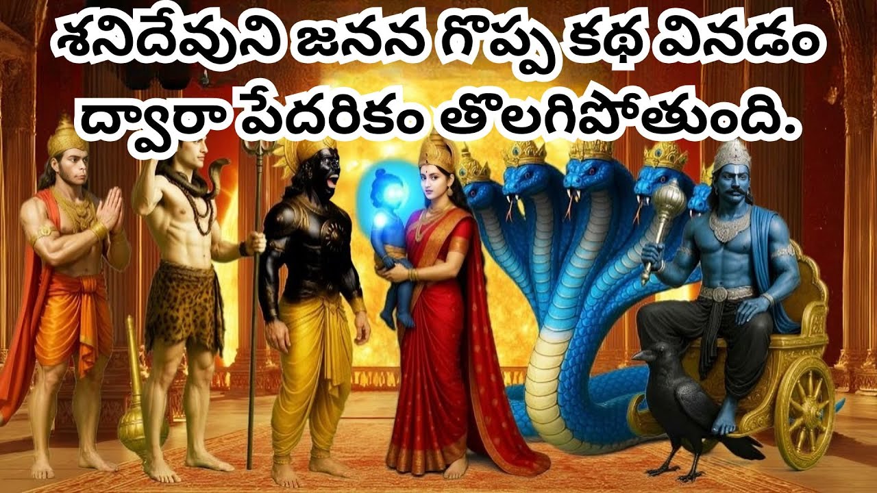 శనిదేవుని జనన గొప్ప కథ వినడం ద్వారా పేదరికం తొలగిపోతుంది.