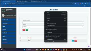 PHP PROJECT :"Dashboard" Insert categories (part8)