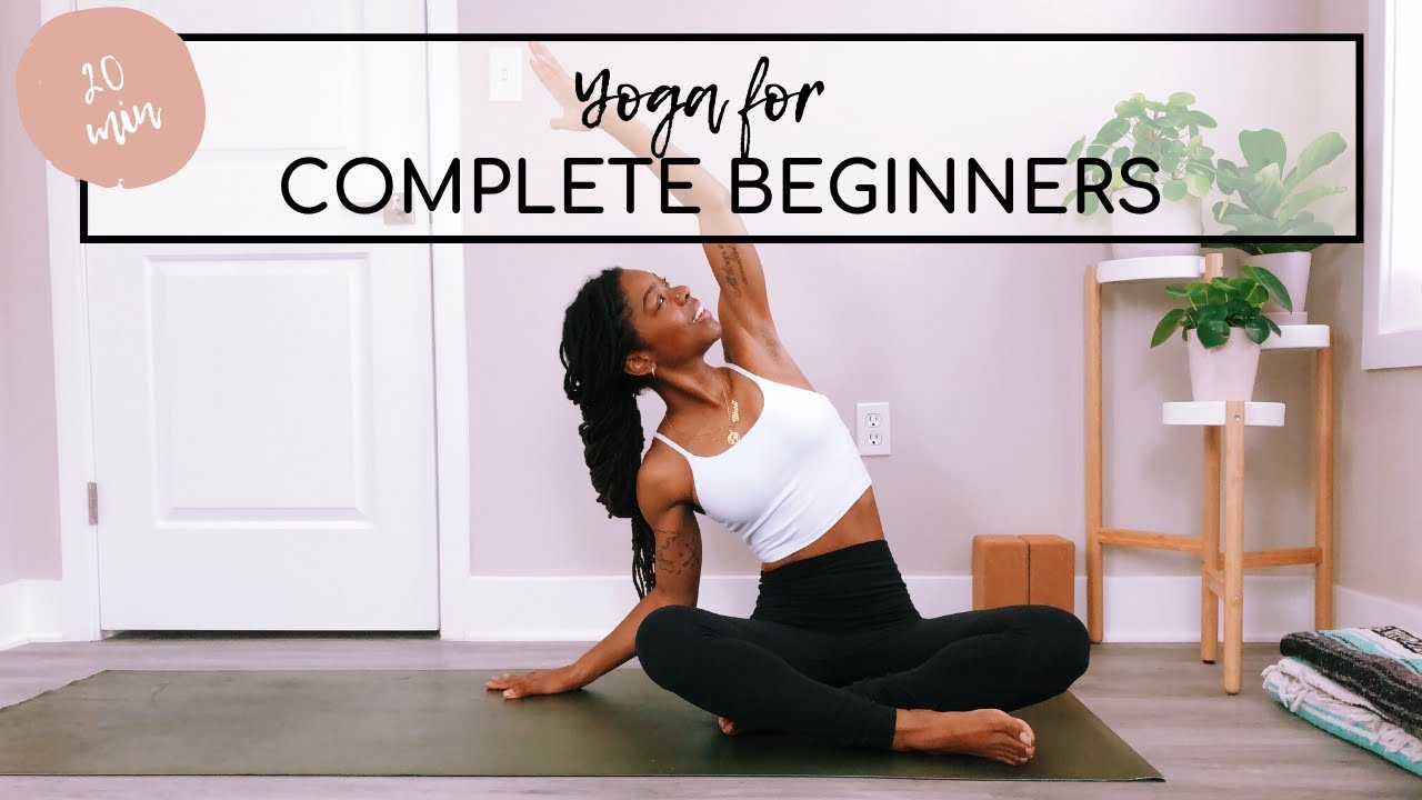YOGA FOR COMPLETE BEGINNERS 20minute Full Body Stretch for Complete
