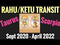 RAHU KETU TRANSIT:  TAURUS/SCORPIO  SEPT 2020 - APRIL 2022  ALL SIGNS!
