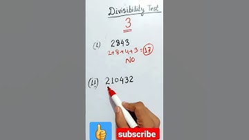 Divisibility test for 3 | maths trick | what is the divisibility test of 3 | Divisibility criteria